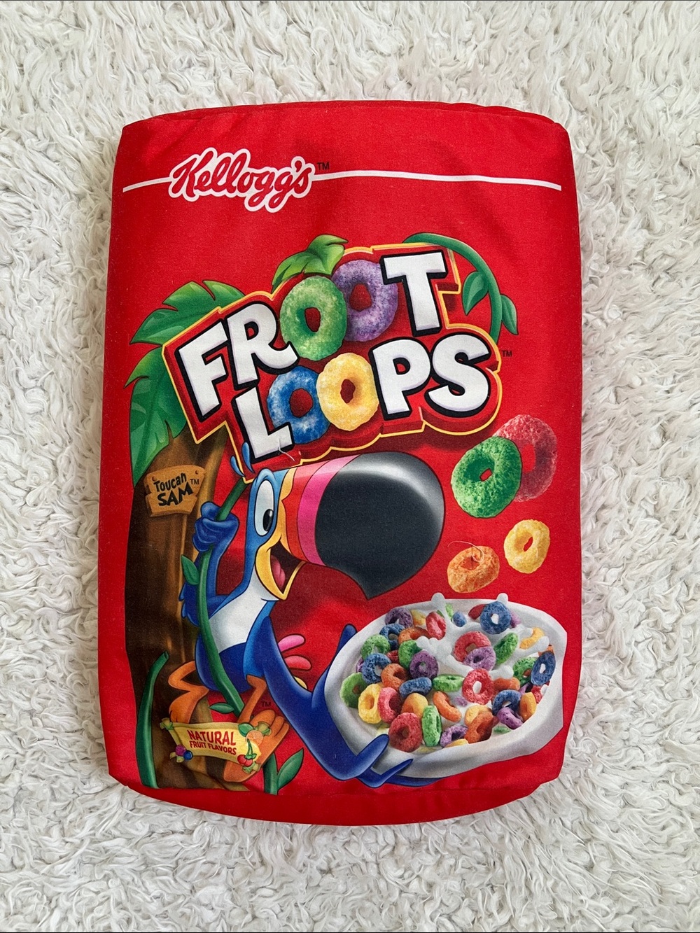 Vtg Kellogg's Froot Loops Pillow Microbead Plush Retro Collectible